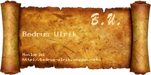 Bedrus Ulrik névjegykártya